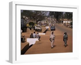 Street Scene in Centre of Town, Garowa, Cameroon, Africa-David Poole-Framed Photographic Print