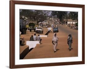 Street Scene in Centre of Town, Garowa, Cameroon, Africa-David Poole-Framed Photographic Print