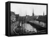 Street Scene in Copenhagen, Denmark, 1893-John L Stoddard-Framed Stretched Canvas