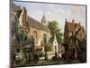 Street Scene in Delft-Willem Koekkoek-Mounted Giclee Print