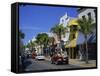 Street Scene in Duval Street, Key West, Florida, United States of America, North America-Miller John-Framed Stretched Canvas