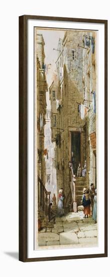 Street Scene in Edinburgh-Louise J. Rayner-Framed Giclee Print