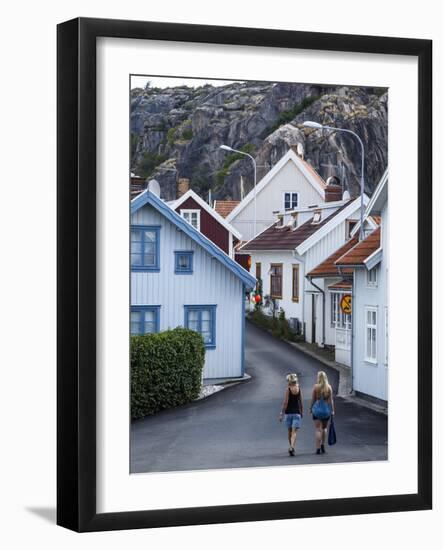 Street Scene in Fjallbacka, Bohuslan Region, West Coast, Sweden, Scandinavia, Europe-Yadid Levy-Framed Photographic Print