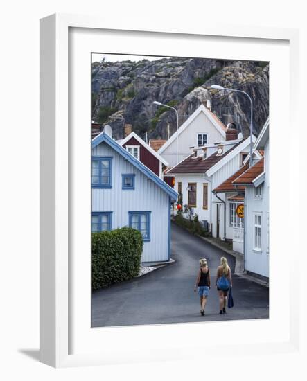 Street Scene in Fjallbacka, Bohuslan Region, West Coast, Sweden, Scandinavia, Europe-Yadid Levy-Framed Photographic Print