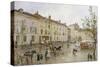 Street Scene in France-Charles De Meixmoron-Stretched Canvas