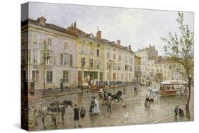 Street Scene in France-Charles De Meixmoron-Stretched Canvas