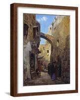 Street Scene in Jerusalem-Gustave Bauernfeind-Framed Giclee Print