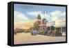Street Scene in Juarez, Mexico, Thirties-null-Framed Stretched Canvas