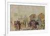 Street Scene in Moscow During the Rain, 1837-Pavel Andreyevich Fedotov-Framed Giclee Print