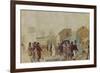 Street Scene in Moscow During the Rain, 1837-Pavel Andreyevich Fedotov-Framed Giclee Print