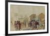 Street Scene in Moscow During the Rain, 1837-Pavel Andreyevich Fedotov-Framed Giclee Print