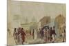 Street Scene in Moscow During the Rain, 1837-Pavel Andreyevich Fedotov-Mounted Giclee Print
