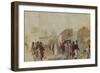 Street Scene in Moscow During the Rain, 1837-Pavel Andreyevich Fedotov-Framed Giclee Print