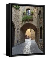 Street Scene in Old Town, Pals, Costa Brava, Catalonia, Spain, Europe-Stuart Black-Framed Stretched Canvas