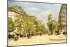 Street Scene in Paris-Michele Gordigiani-Mounted Giclee Print