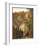 Street Scene in Penzance, Cornwall-Frederick Barwell-Framed Giclee Print