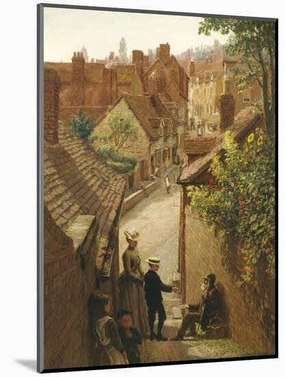 Street Scene in Penzance, Cornwall-Frederick Barwell-Mounted Giclee Print