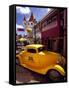 Street Scene in Philipsburg, St. Martin, Caribbean-Robin Hill-Framed Stretched Canvas