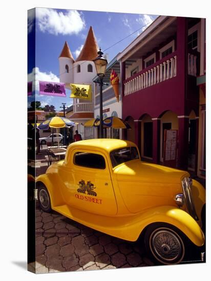 Street Scene in Philipsburg, St. Martin, Caribbean-Robin Hill-Stretched Canvas