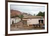 Street Scene in Purmamarca with the Mountain of Seven Colors in the Background-Yadid Levy-Framed Photographic Print