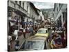 Street Scene in Quito, Ecuador-Charles Sleicher-Stretched Canvas