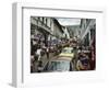 Street Scene in Quito, Ecuador-Charles Sleicher-Framed Photographic Print