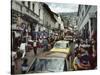 Street Scene in Quito, Ecuador-Charles Sleicher-Stretched Canvas