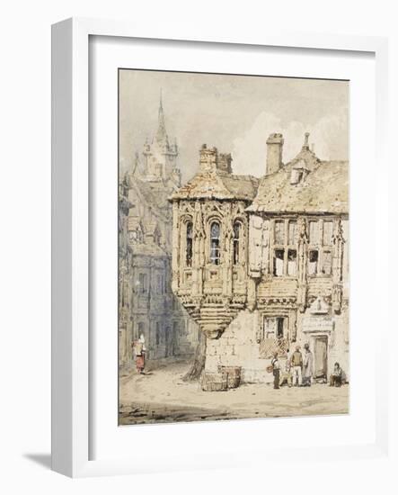 Street Scene in Rouen-Samuel Prout-Framed Giclee Print