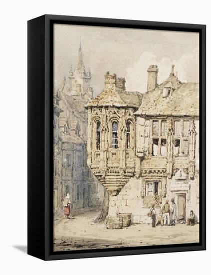 Street Scene in Rouen-Samuel Prout-Framed Stretched Canvas