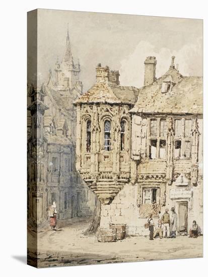 Street Scene in Rouen-Samuel Prout-Stretched Canvas