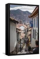 Street Scene in San Blas Neighbourhood, Cuzco, UNESCO World Heritage Site, Peru, South America-Yadid Levy-Framed Stretched Canvas