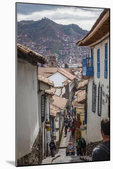 Street Scene in San Blas Neighbourhood, Cuzco, UNESCO World Heritage Site, Peru, South America-Yadid Levy-Mounted Photographic Print