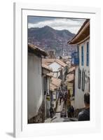 Street Scene in San Blas Neighbourhood, Cuzco, UNESCO World Heritage Site, Peru, South America-Yadid Levy-Framed Photographic Print