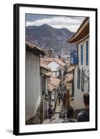 Street Scene in San Blas Neighbourhood, Cuzco, UNESCO World Heritage Site, Peru, South America-Yadid Levy-Framed Premium Photographic Print
