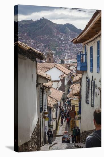 Street Scene in San Blas Neighbourhood, Cuzco, UNESCO World Heritage Site, Peru, South America-Yadid Levy-Stretched Canvas