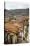 Street Scene in San Blas Neighbourhood with a View over the Rooftops of Cuzco, Peru, South America-Yadid Levy-Stretched Canvas