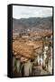 Street Scene in San Blas Neighbourhood with a View over the Rooftops of Cuzco, Peru, South America-Yadid Levy-Framed Stretched Canvas