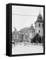 Street Scene in Seoul Korea Photograph - Seoul, Korea-Lantern Press-Framed Stretched Canvas