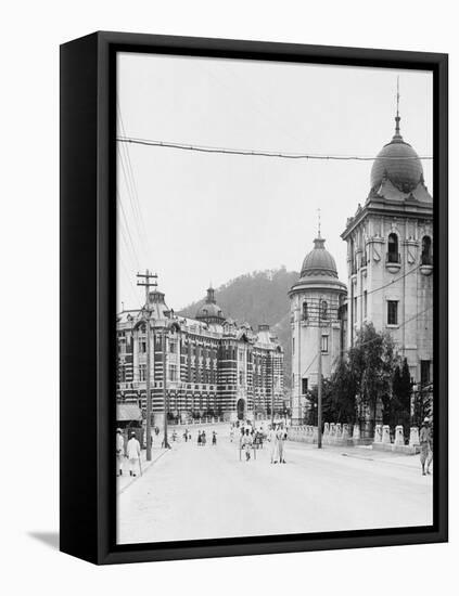Street Scene in Seoul Korea Photograph - Seoul, Korea-Lantern Press-Framed Stretched Canvas