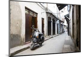 Street Scene in Stone Town with Moped, Unguja Island, Zanzibar Archipelago, Tanzania-Paul Joynson Hicks-Mounted Photographic Print