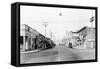 Street Scene in Tenino, WA Photograph - Tenino, WA-Lantern Press-Framed Stretched Canvas