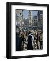 Street Scene in the Bazaar, Peshawar, North West Frontier Province, Pakistan, Asia-Robert Harding-Framed Premium Photographic Print