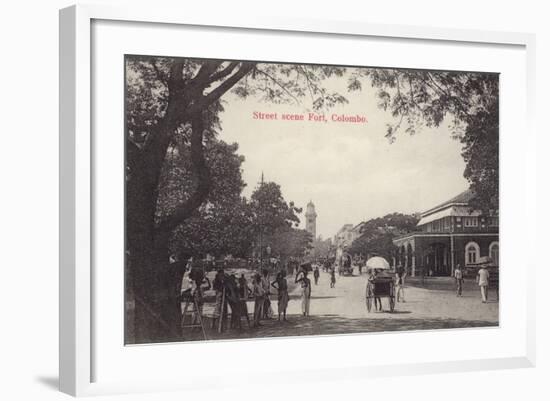 Street Scene in the Fort Area of Colombo-null-Framed Photographic Print