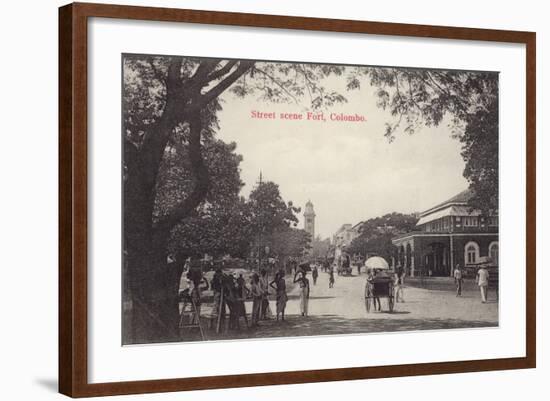 Street Scene in the Fort Area of Colombo-null-Framed Photographic Print