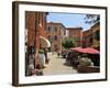 Street Scene in the Ochre Coloured Town of Roussillon, Parc Naturel Regional Du Luberon, Vaucluse, -Peter Richardson-Framed Photographic Print