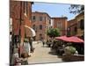 Street Scene in the Ochre Coloured Town of Roussillon, Parc Naturel Regional Du Luberon, Vaucluse, -Peter Richardson-Mounted Photographic Print