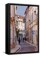 Street Scene in the Old Part of the City of Avignon, Vaucluse, France, Europe-Julian Elliott-Framed Stretched Canvas