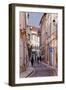 Street Scene in the Old Part of the City of Avignon, Vaucluse, France, Europe-Julian Elliott-Framed Photographic Print