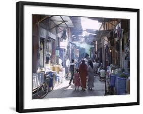 Street Scene in the Souks of the Medina, Marrakech (Marrakesh), Morocco, North Africa, Africa-Lee Frost-Framed Photographic Print