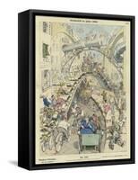Street Scene in the Year 1900-null-Framed Stretched Canvas